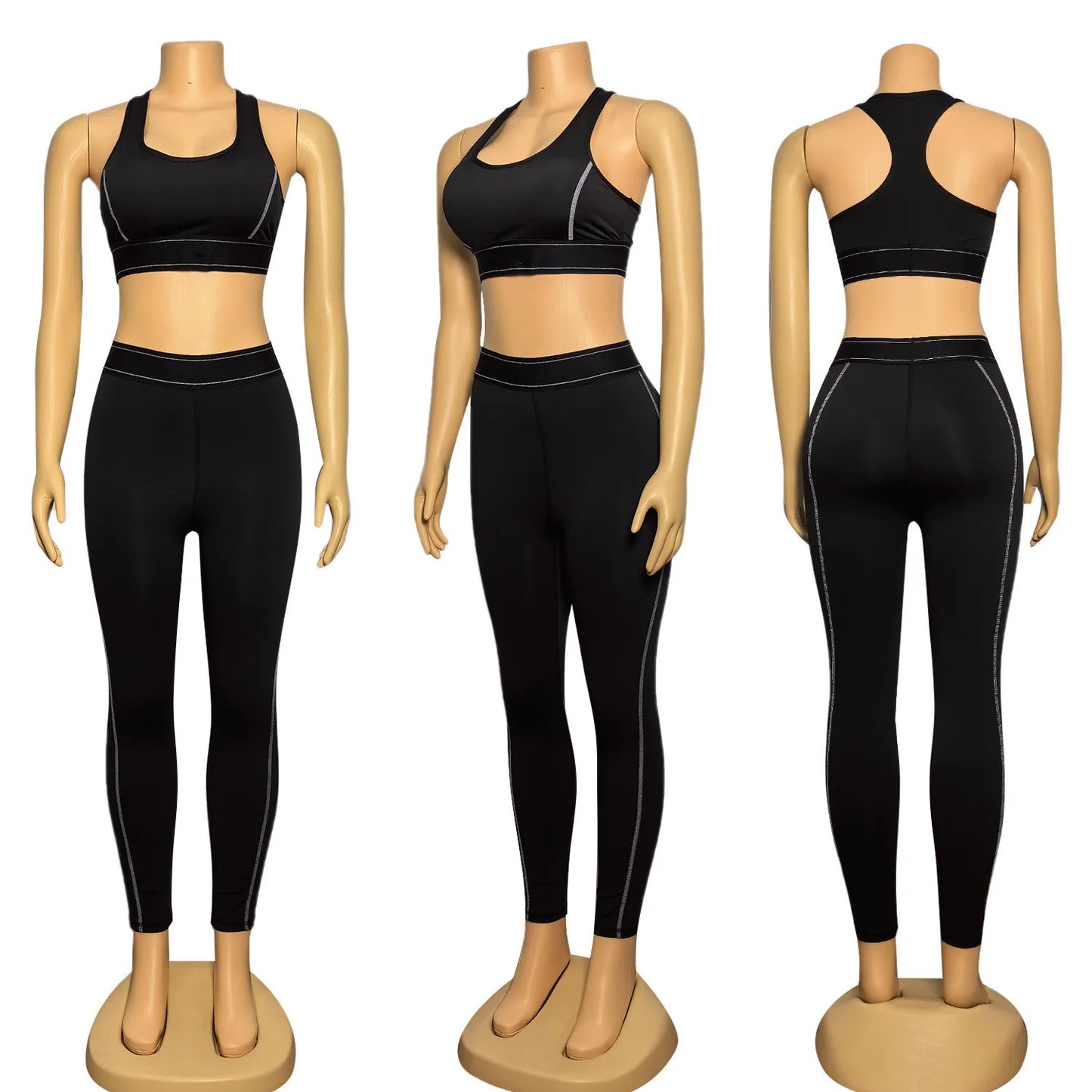 Women's 2-Piece Gym Set – Yoga Bra & High-Waist Fitness Leggings Style Heaven