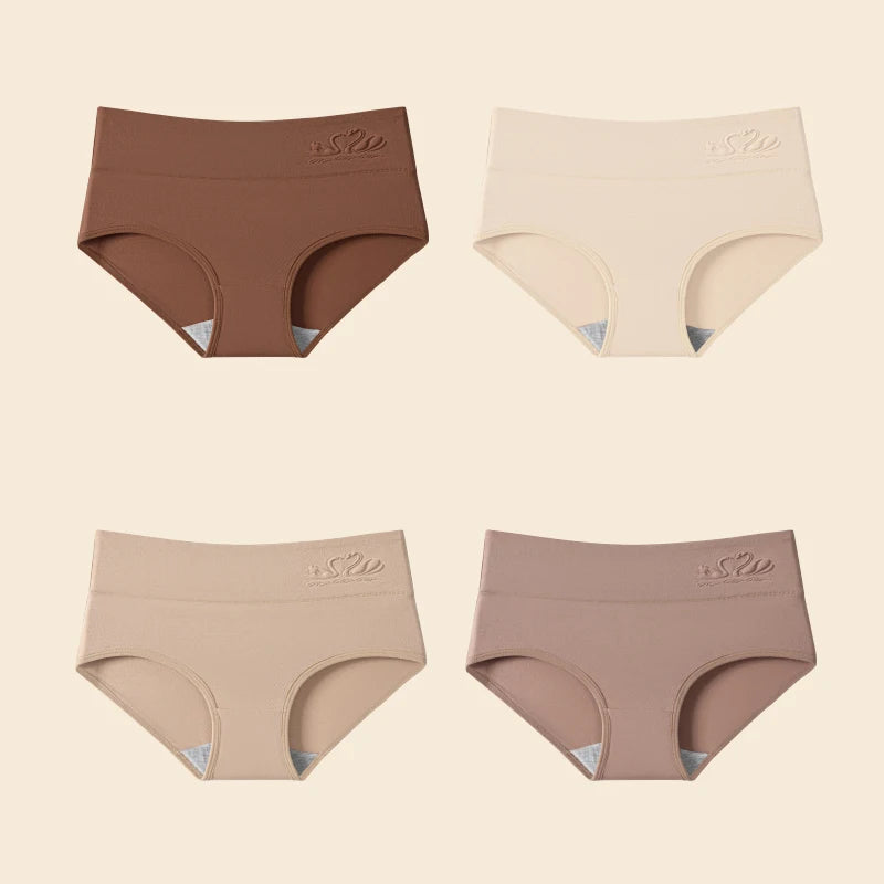 4-Pack High-Waist Body Shaper Panties – Breathable Cotton Plus Size Briefs (M-5XL) Style Heaven
