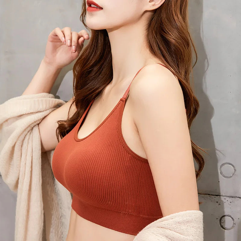 Sexy Gathered Tube Top Bra – No Steel Ring, Soft Cotton Lingerie Style Heaven