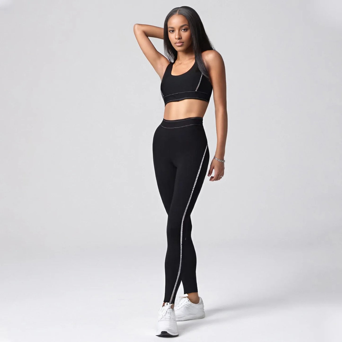 Women's 2-Piece Gym Set – Yoga Bra & High-Waist Fitness Leggings Style Heaven