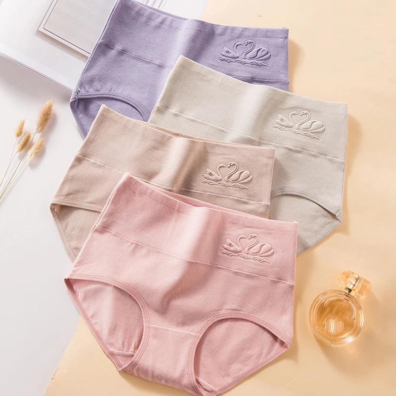 4-Pack High-Waist Body Shaper Panties – Breathable Cotton Plus Size Briefs (M-5XL) Style Heaven