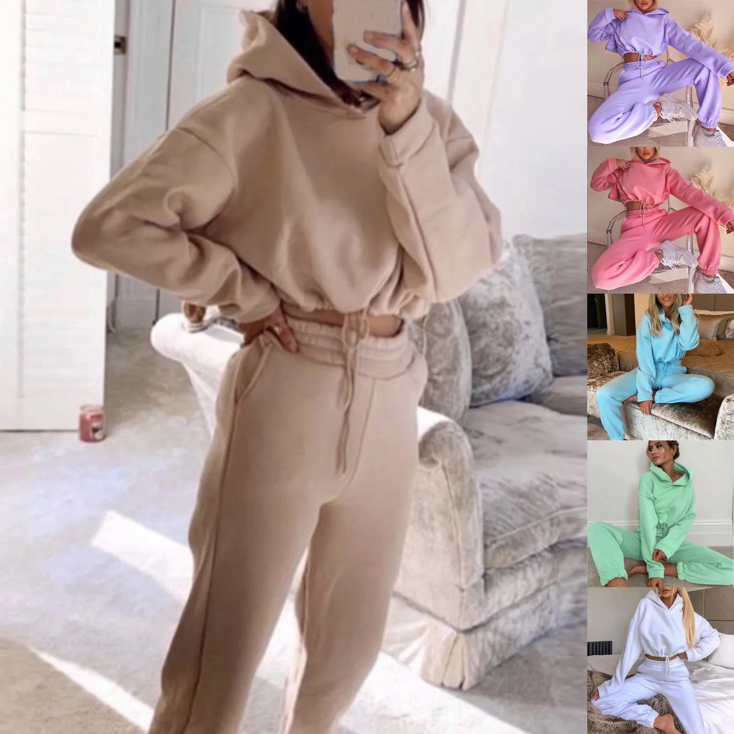 Women’s Long-Sleeve Sportswear Set – Casual Fashion Two-Piece Outfit Style Heaven