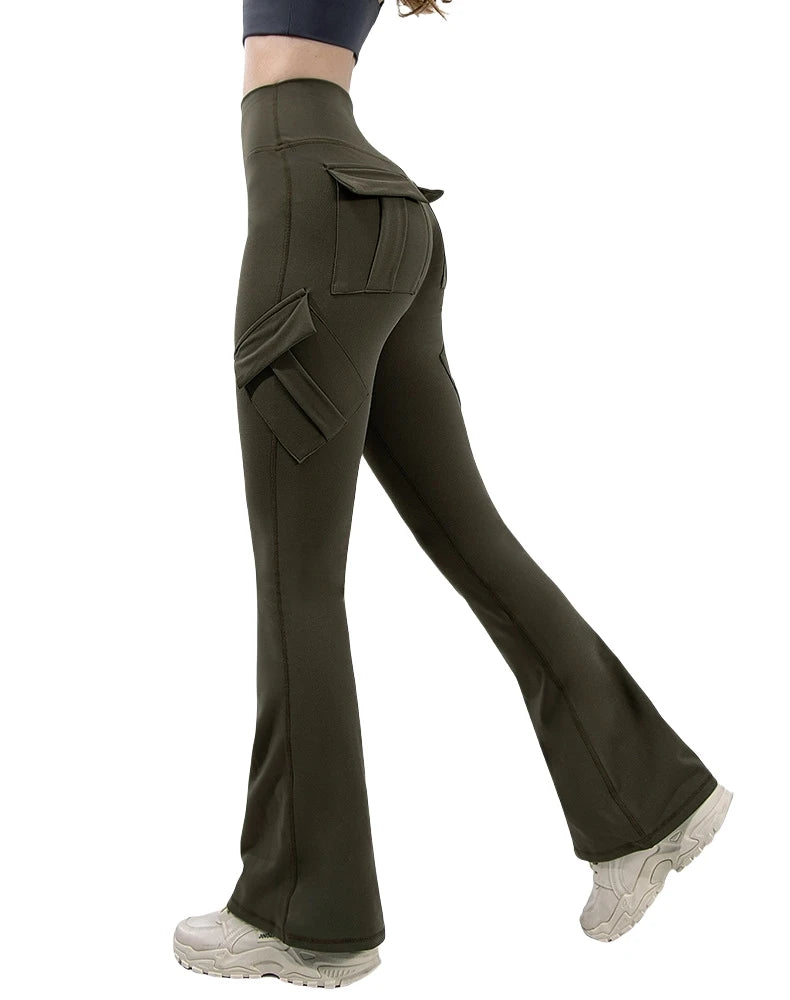 Women's Wide Leg High Stretch Yoga Pants – Naked Feel Compression Leggings with Pockets Style Heaven