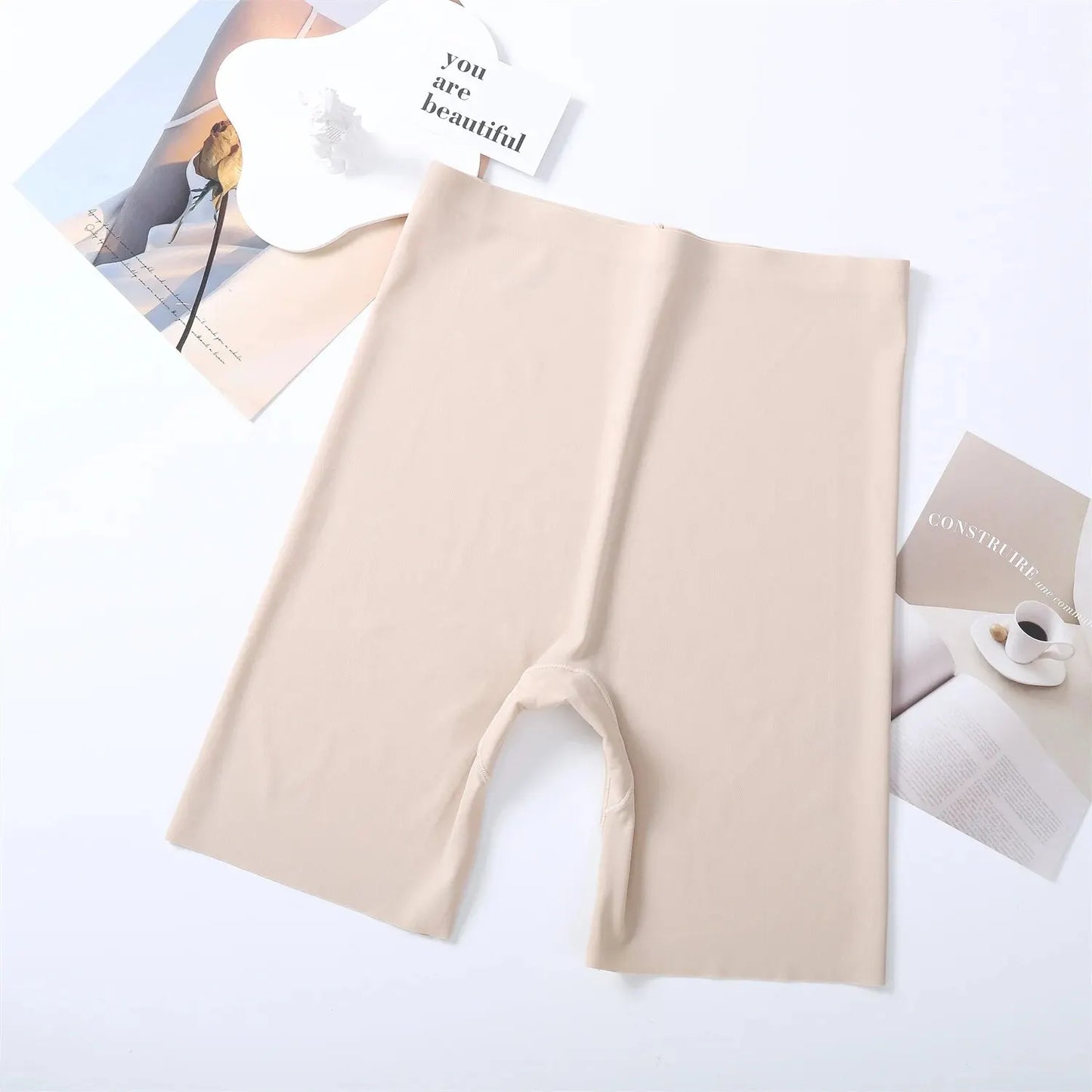 Seamless High-Waist Tummy Control Shorts – Ice Silk Hip-Lift Boyshorts Style Heaven