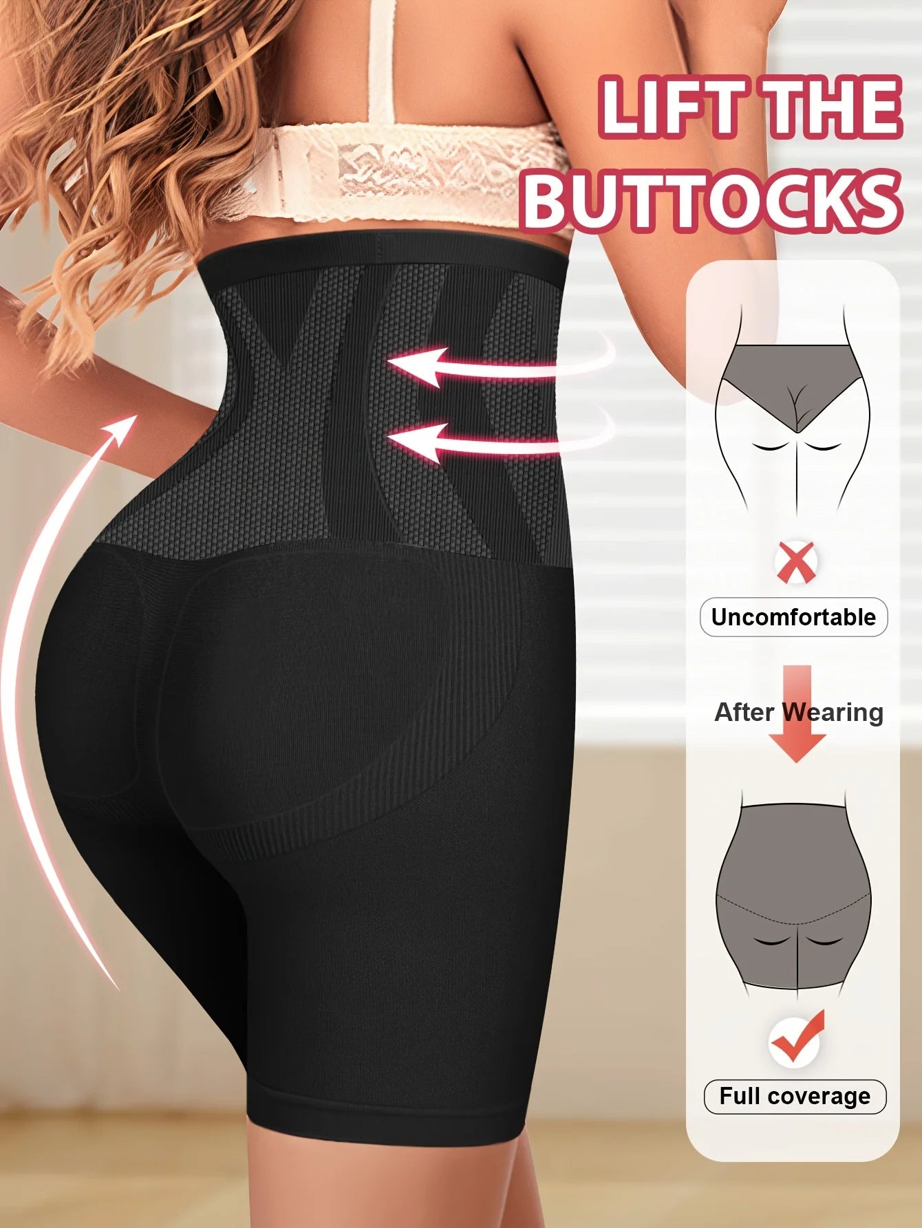 High-Waist Seamless Tummy Control Panties – Comfortable Four-Corner Design