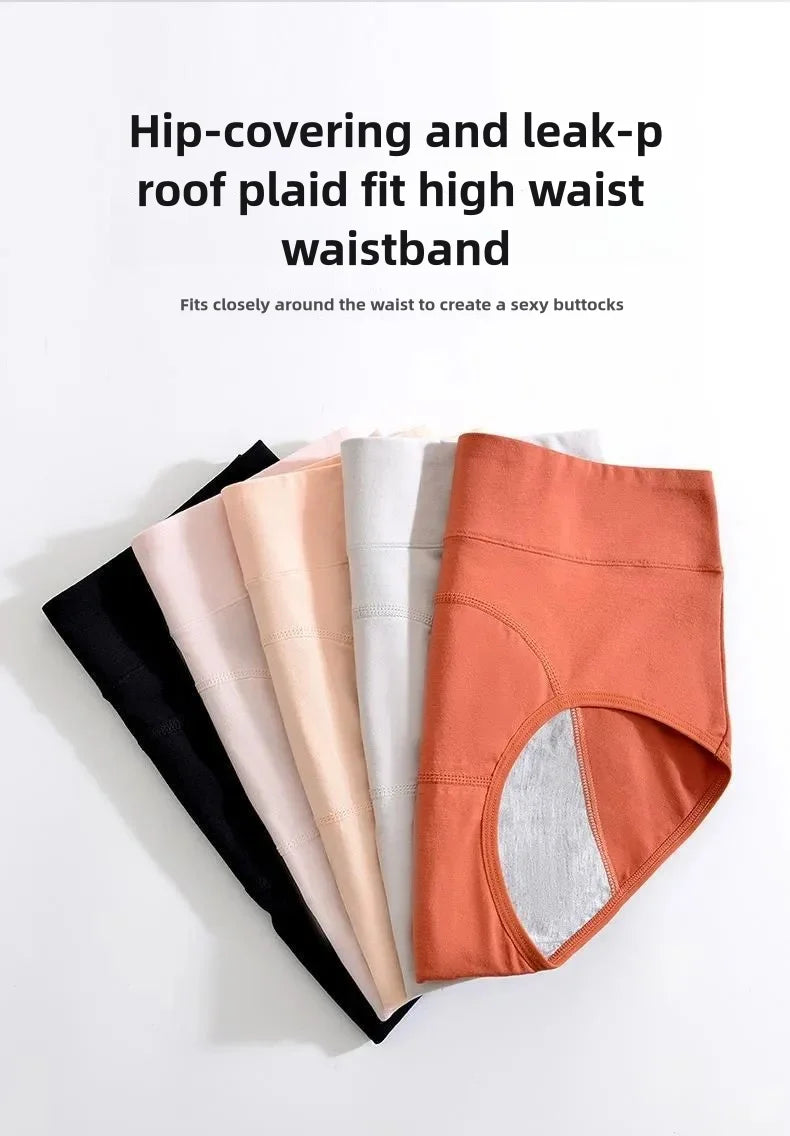 High-Waist Cotton Menstrual Panties – Leak-Proof Period Underwear for Women