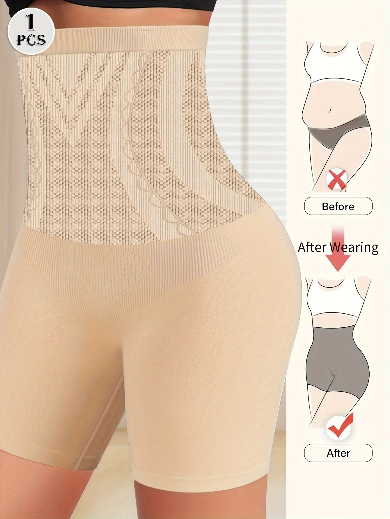 High-Waist Seamless Tummy Control Panties – Comfortable Four-Corner Design