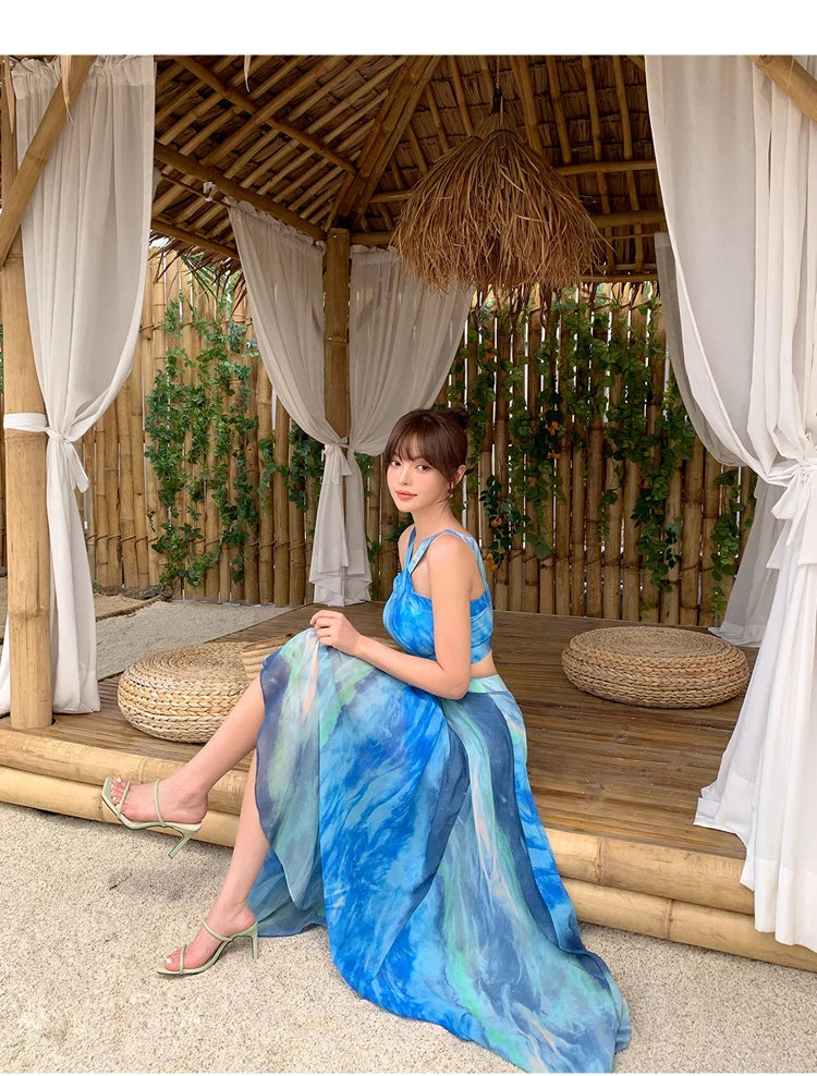Elegant Summer Vintage Long Dress | Women’s Chiffon Bohemian Printed Maxi Dress - Style Heaven