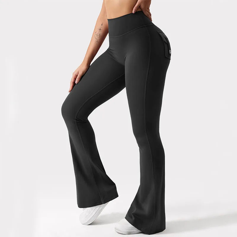Women's Wide Leg High Stretch Yoga Pants – Naked Feel Compression Leggings with Pockets Style Heaven