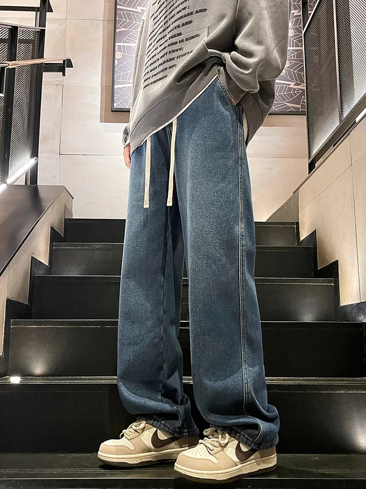 Men’s Winter Warm Fleece-Lined Jeans – Thick Straight Denim Pants for Cold Weather - Style Heaven