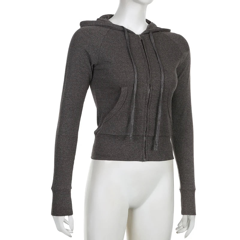 Women's Basic Hooded Sweatshirt Tracksuit – Solid Color Casual Streetwear Set with Pockets Style Heaven