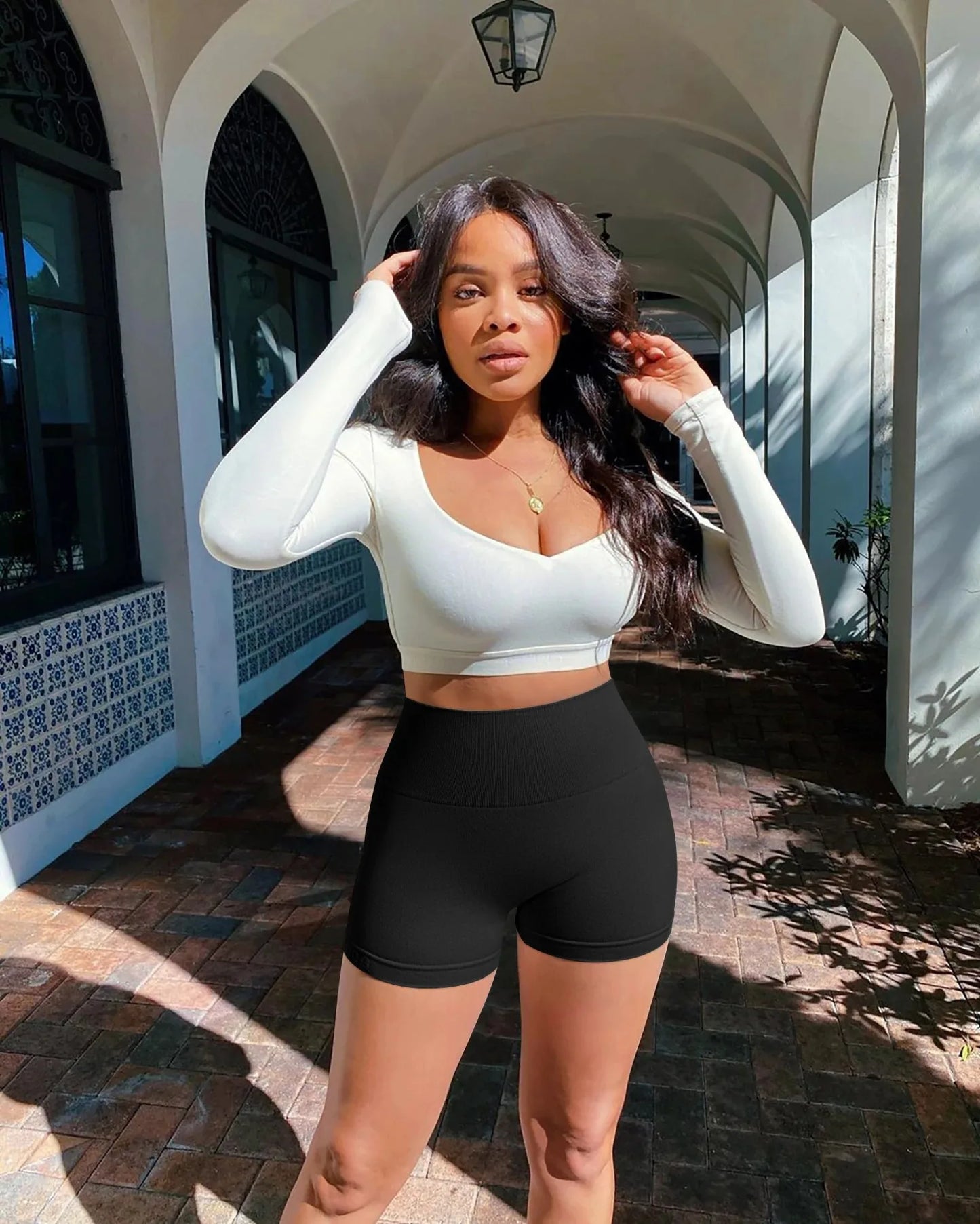 Women's Seamless High-Waisted Yoga Shorts – Summer Hip Lift No-Line Sports Activewear Style Heaven