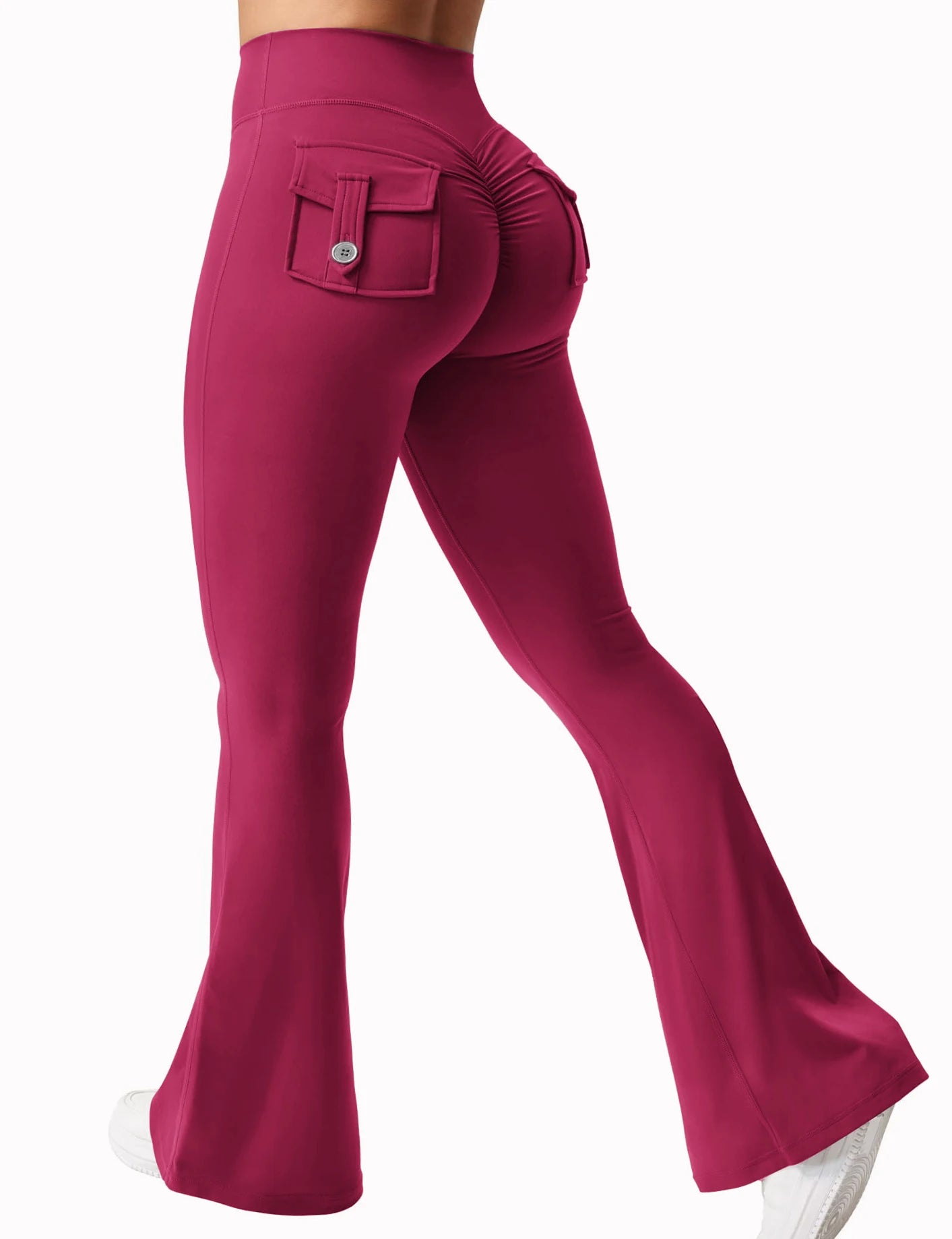 Women's Wide Leg High Stretch Yoga Pants – Naked Feel Compression Leggings with Pockets Style Heaven