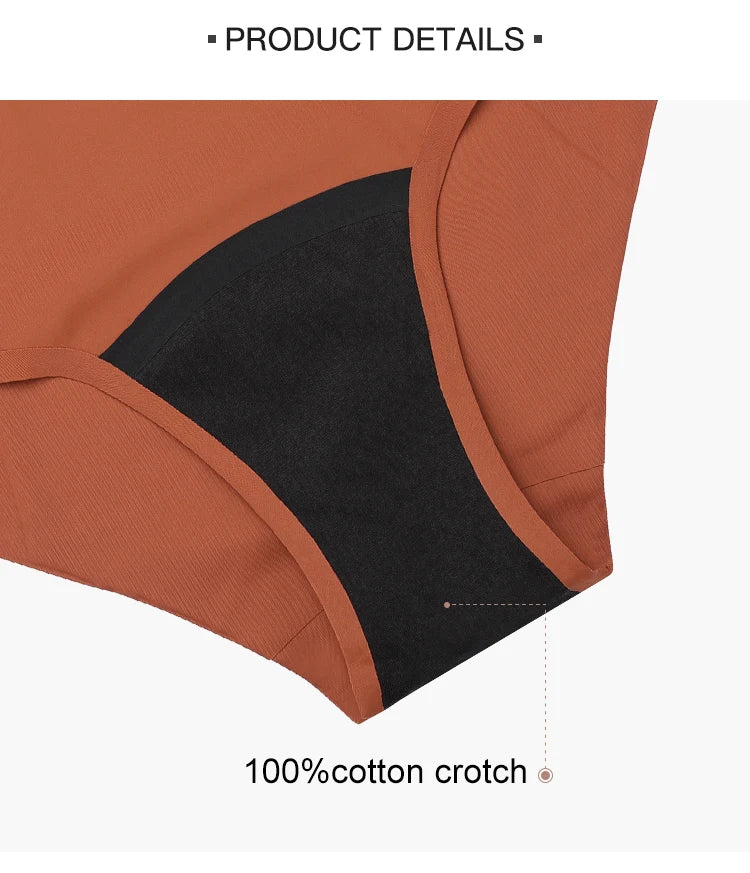 Mid-Rise Seamless Menstrual Period Panties – 4-Layer Absorbent Leak-Proof Culottes Style Heaven