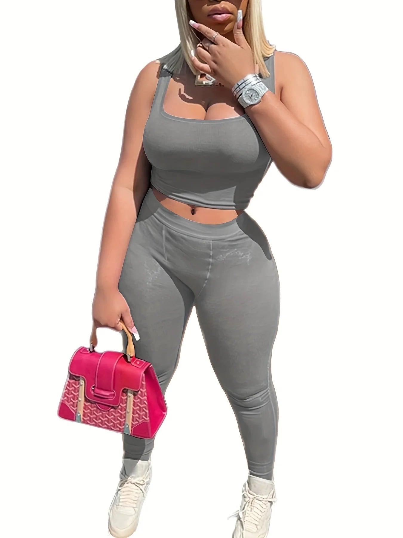 Women's 2-Piece Yoga Shorts Set – Casual Summer Activewear Outfit with Short Sleeve Top & Elastic Leggings Style Heaven
