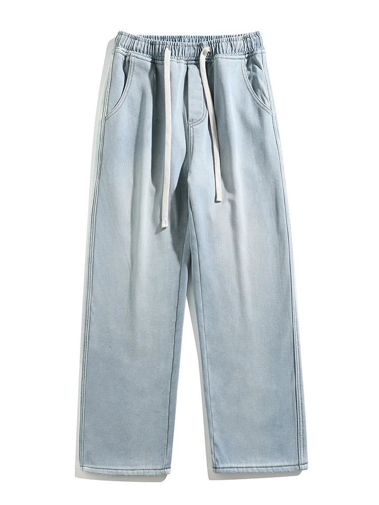 Men’s Winter Warm Fleece-Lined Jeans – Thick Straight Denim Pants for Cold Weather - Style Heaven