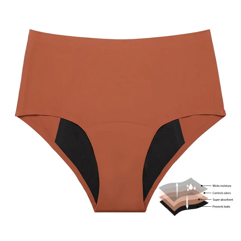 Mid-Rise Seamless Menstrual Period Panties – 4-Layer Absorbent Leak-Proof Culottes Style Heaven