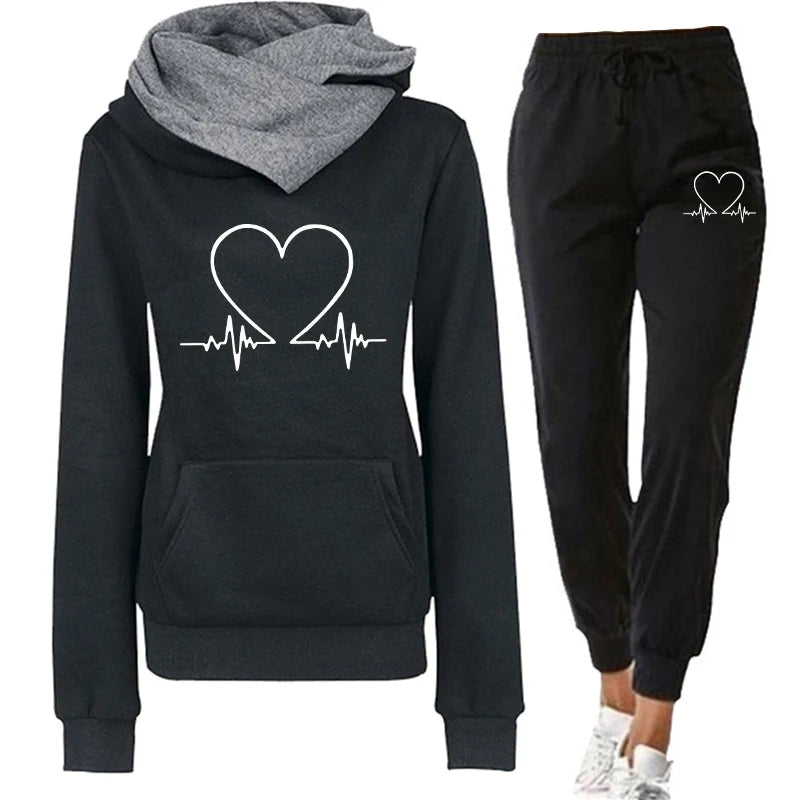 Women's Winter Tracksuit Set – Warm Hoodie & Jogger Sweatpants Two-Piece Outfit Style Heaven