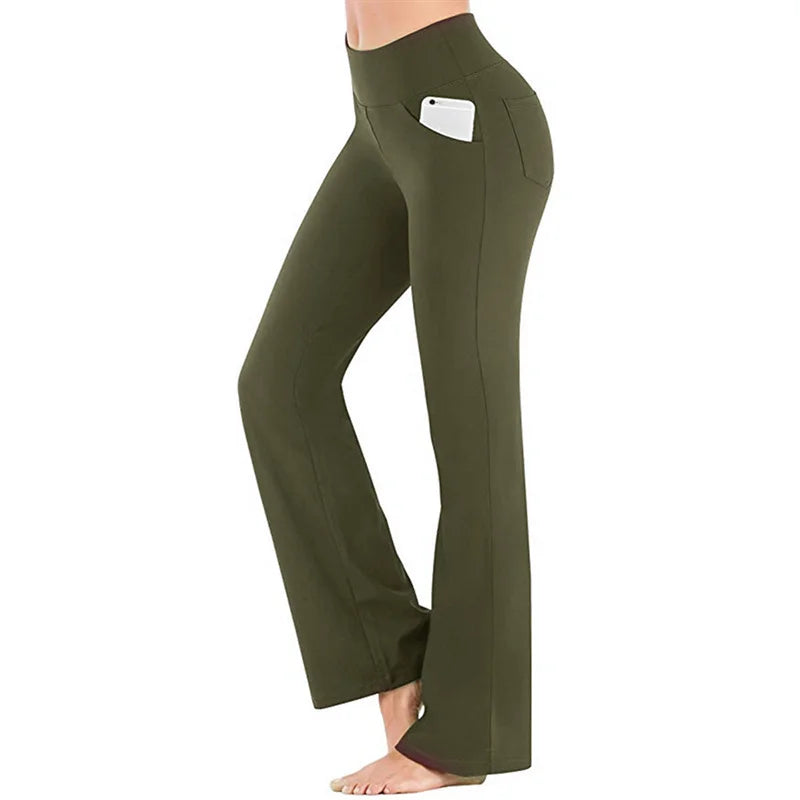 Elegant Women's Palazzo Pants – High Waist Flared Wide-Leg Killer Trousers for OL (Office Lady) Career Wear Style Heaven