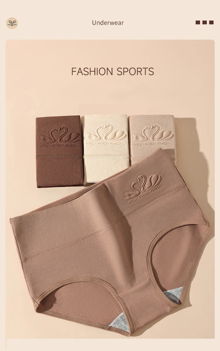 4-Pack High-Waist Body Shaper Panties – Breathable Cotton Plus Size Briefs (M-5XL) Style Heaven