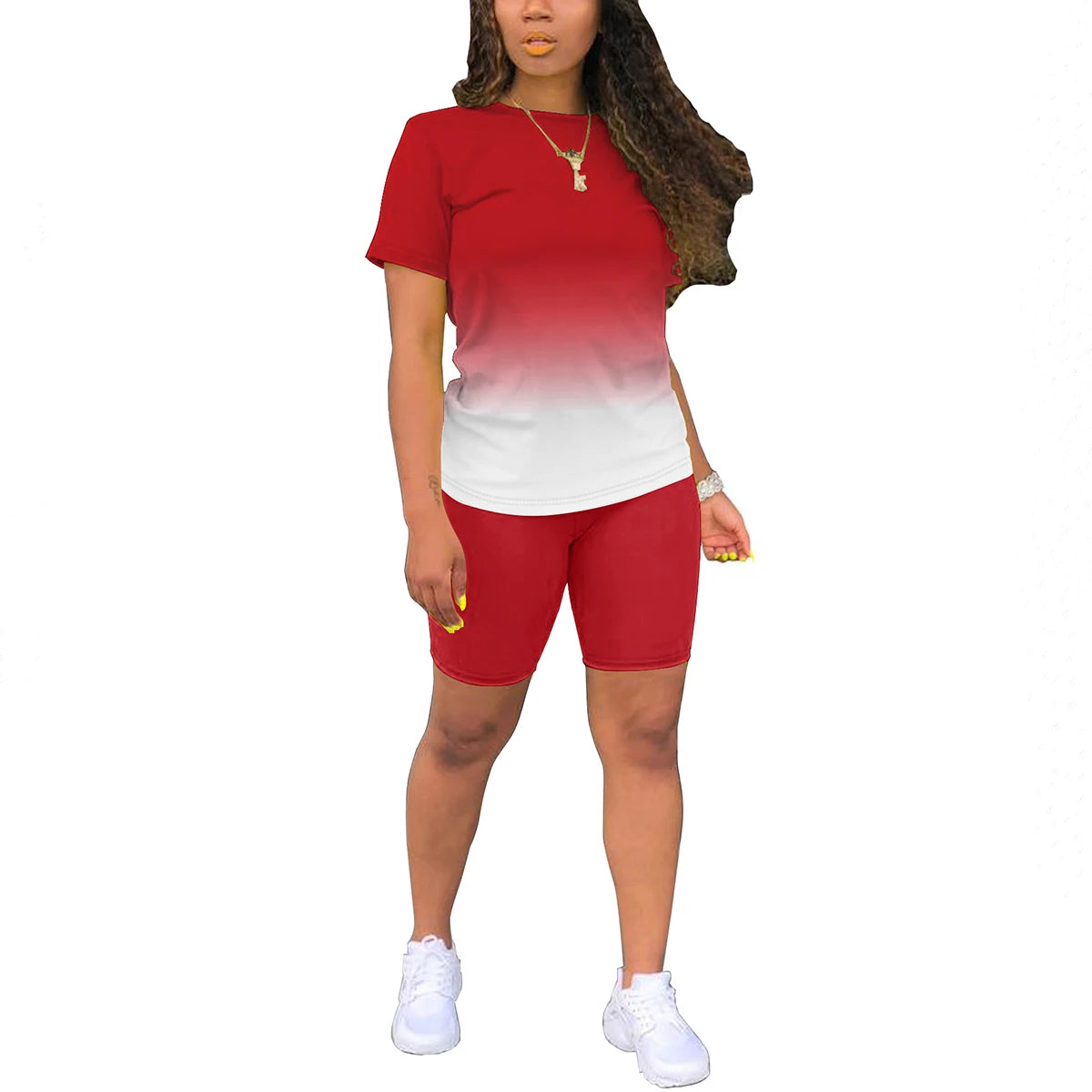 Women's Summer Two-Piece Short Set – Casual Jogger Tracksuit with Short Sleeves Style Heaven