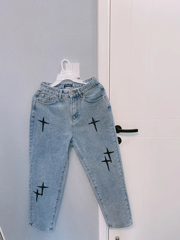 Men’s Wide-Leg Streetwear Denim Cargo Jeans – Korean Fashion Baggy Fit Casual Pants - Style Heaven