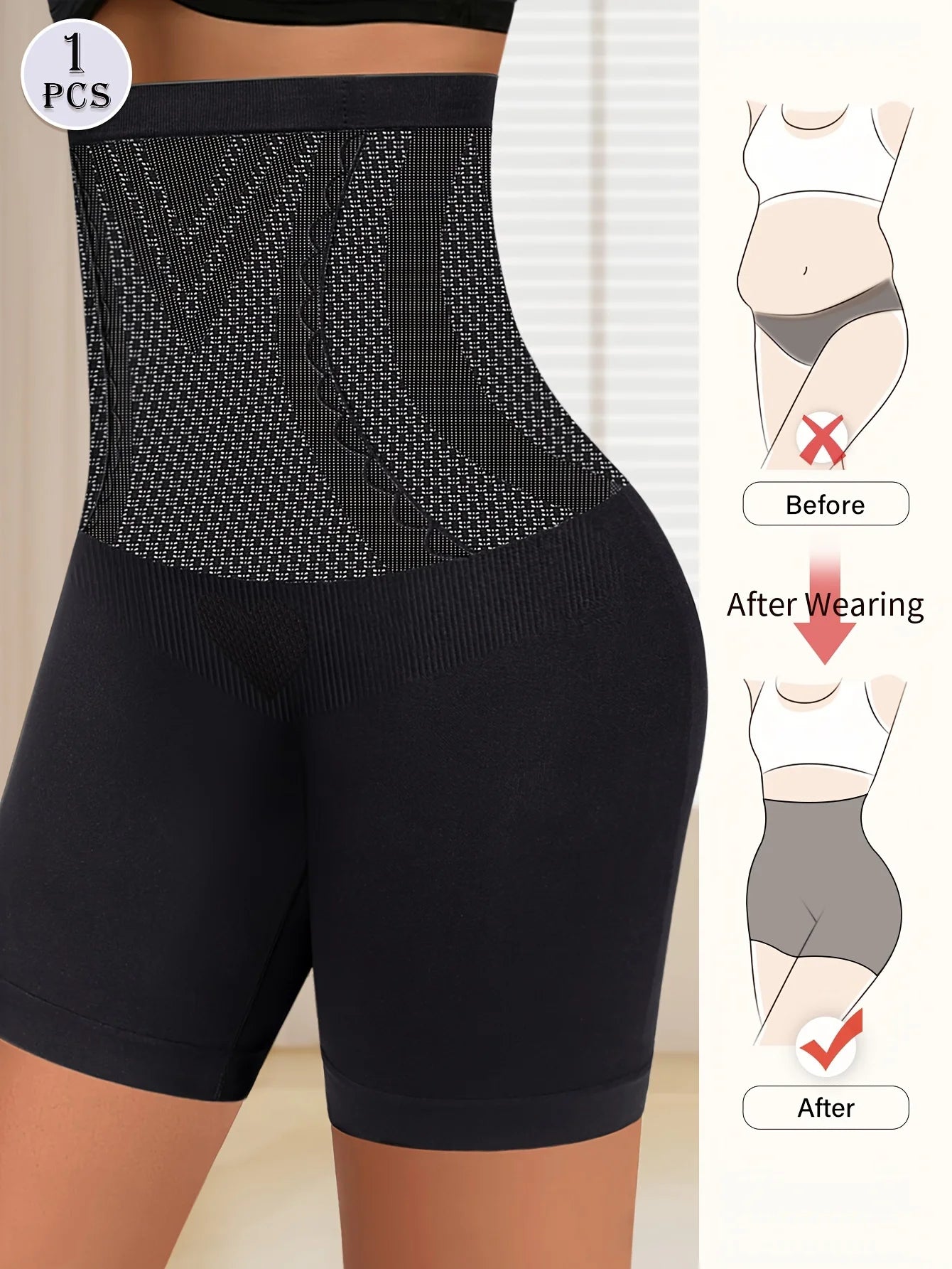 High-Waist Seamless Tummy Control Panties – Comfortable Four-Corner Design