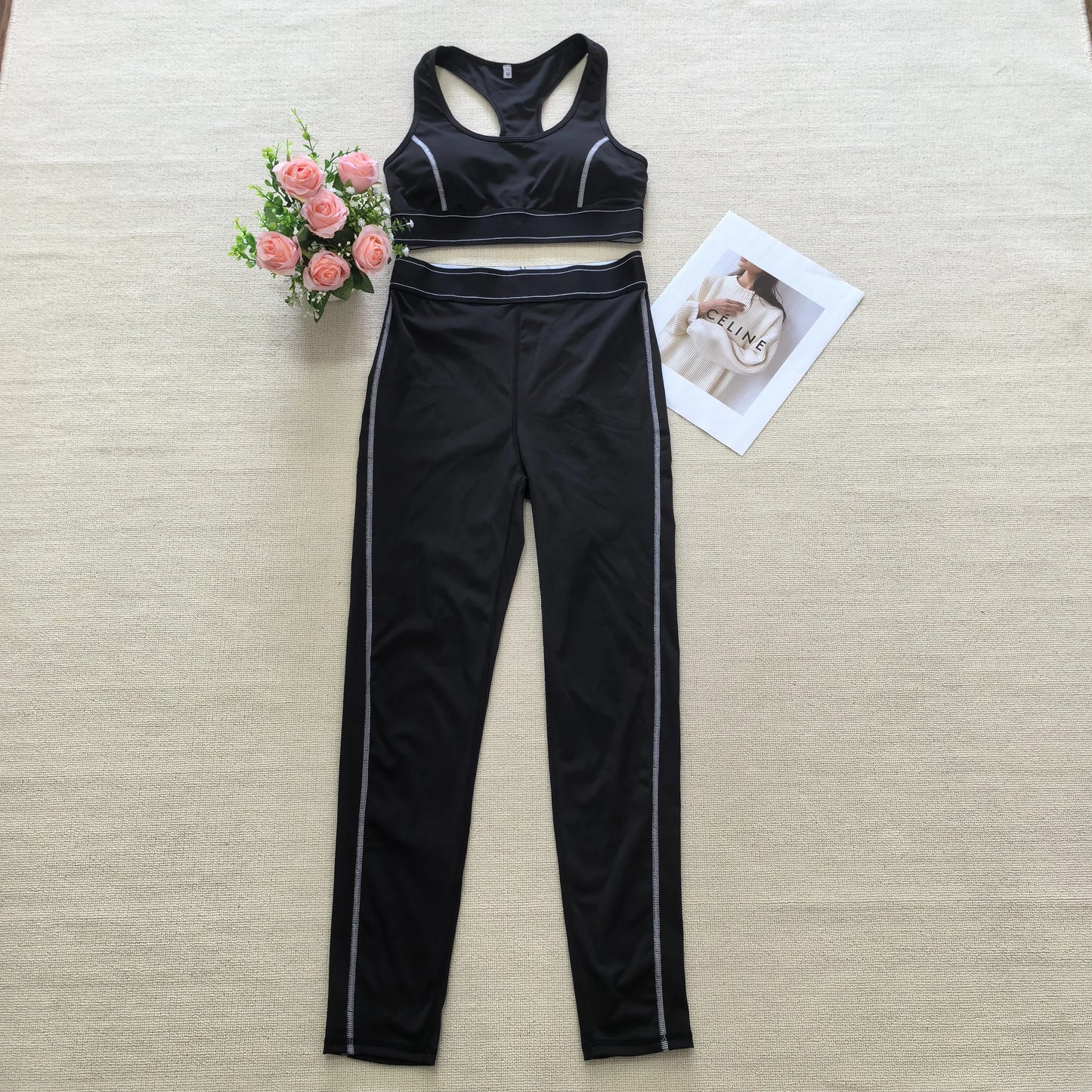Women's 2-Piece Gym Set – Yoga Bra & High-Waist Fitness Leggings Style Heaven