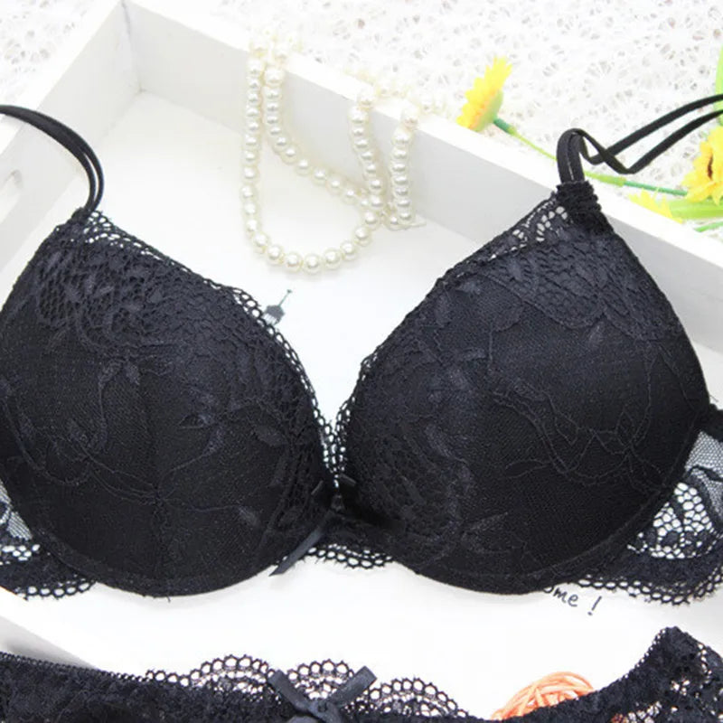 Sexy Lace Lingerie Set – Comfortable Solid Color Bra & Panty Suit for Women Style Heaven