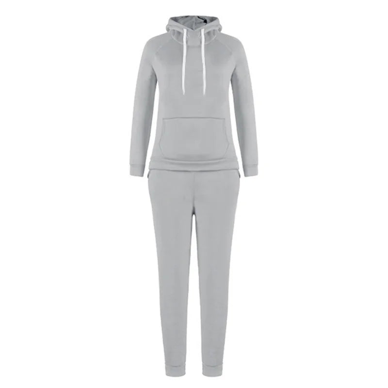 Women's Casual Hooded Sportswear Jogging Suit – Two-Piece Activewear Set Style Heaven