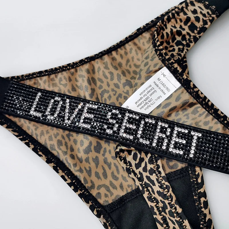 5-Pack Rhinestone Letter Thongs – Low Waist G-String Panties | S–XL