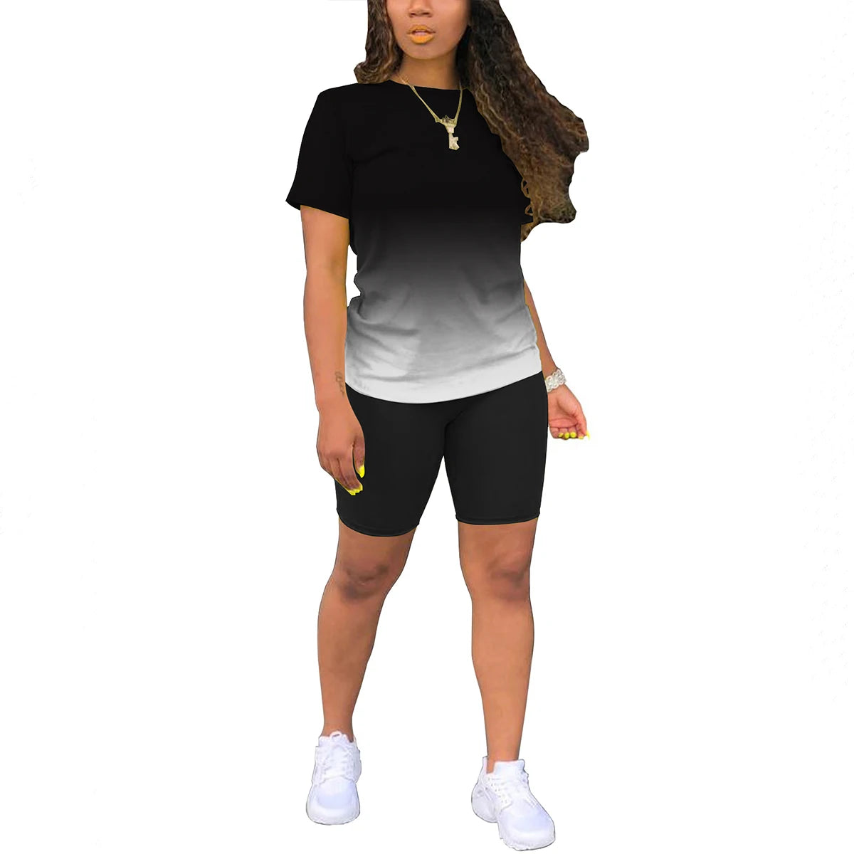 Women's Summer Two-Piece Short Set – Casual Jogger Tracksuit with Short Sleeves Style Heaven