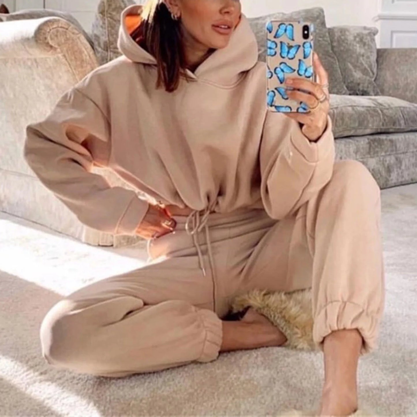 Women’s Long-Sleeve Sportswear Set – Casual Fashion Two-Piece Outfit Style Heaven