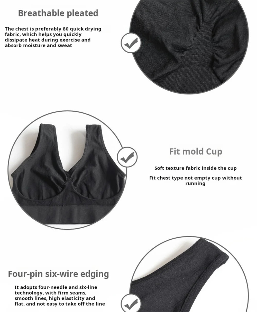 Seamless Camisole Sports Bra – XXL & 3XL | Black Crop Top for Fitness & Yoga Style Heaven
