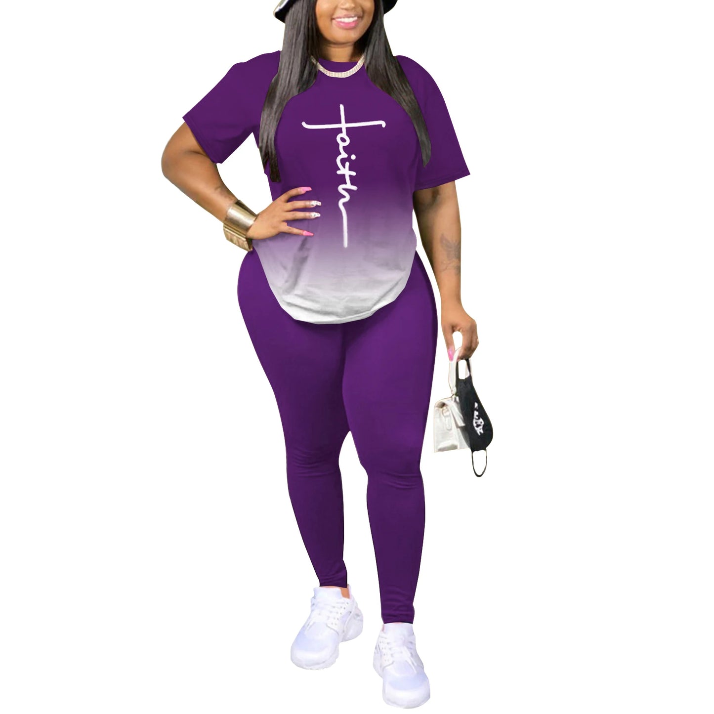 Women's Summer 2-Piece Short Sleeve Jogger Set – Casual Tracksuit Outfit Style Heaven