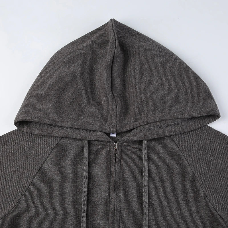 Women's Basic Hooded Sweatshirt Tracksuit – Solid Color Casual Streetwear Set with Pockets Style Heaven