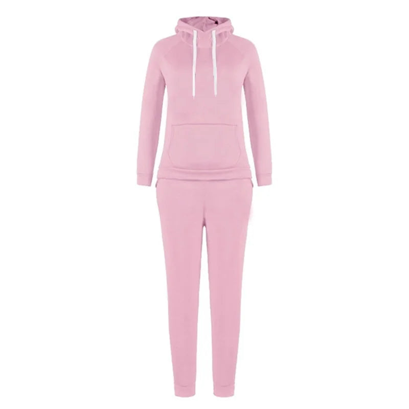 Women's Casual Hooded Sportswear Jogging Suit – Two-Piece Activewear Set Style Heaven