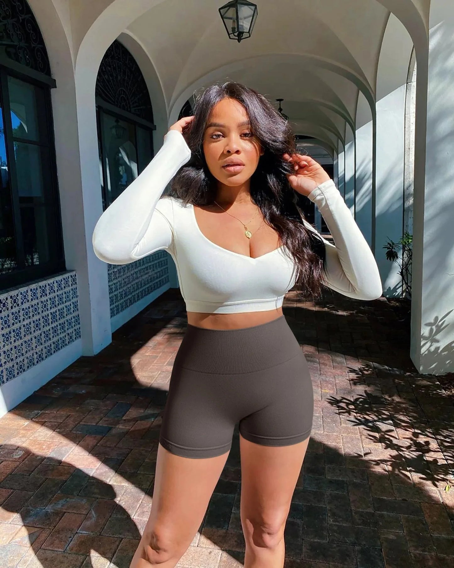 Women's Seamless High-Waisted Yoga Shorts – Summer Hip Lift No-Line Sports Activewear Style Heaven