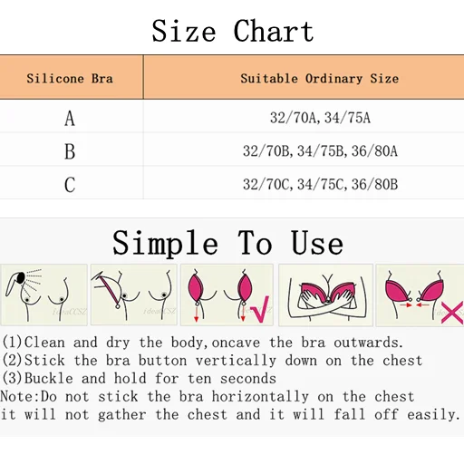 Silicone Sticky Bra – Invisible Backless Plunge U-Neck Adhesive Lift Bra Style Heaven