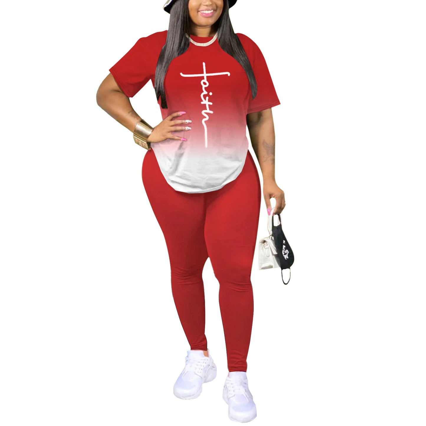 Women's Summer 2-Piece Short Sleeve Jogger Set – Casual Tracksuit Outfit Style Heaven