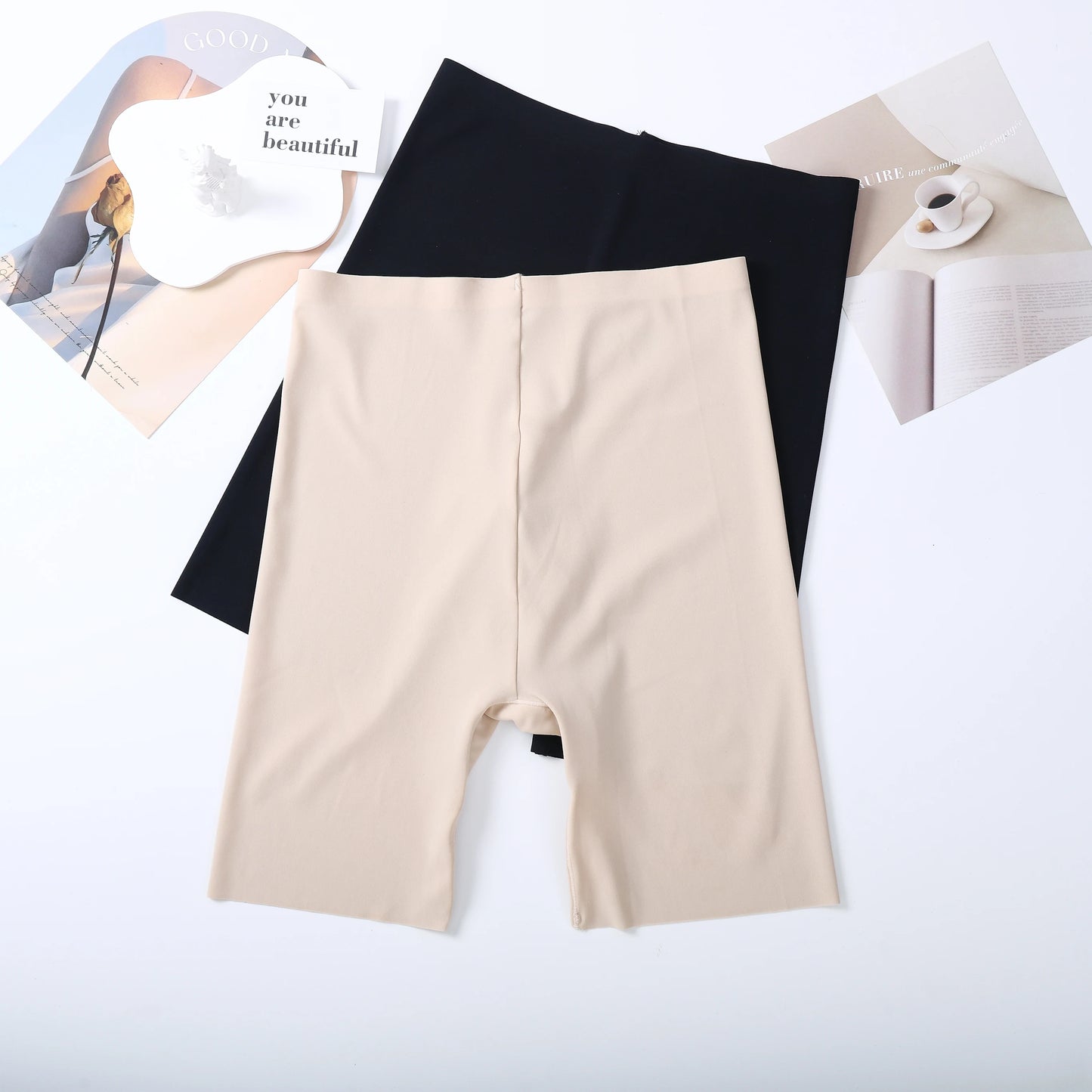 Seamless High-Waist Tummy Control Shorts – Ice Silk Hip-Lift Boyshorts Style Heaven