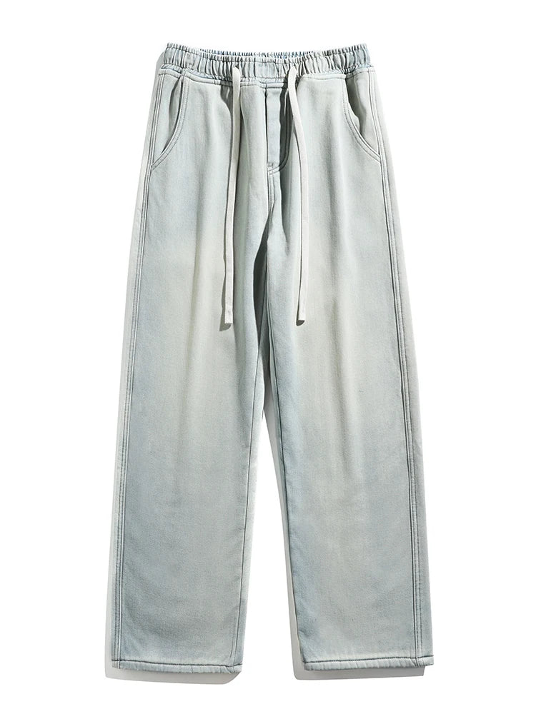 Men’s Winter Warm Fleece-Lined Jeans – Thick Straight Denim Pants for Cold Weather - Style Heaven