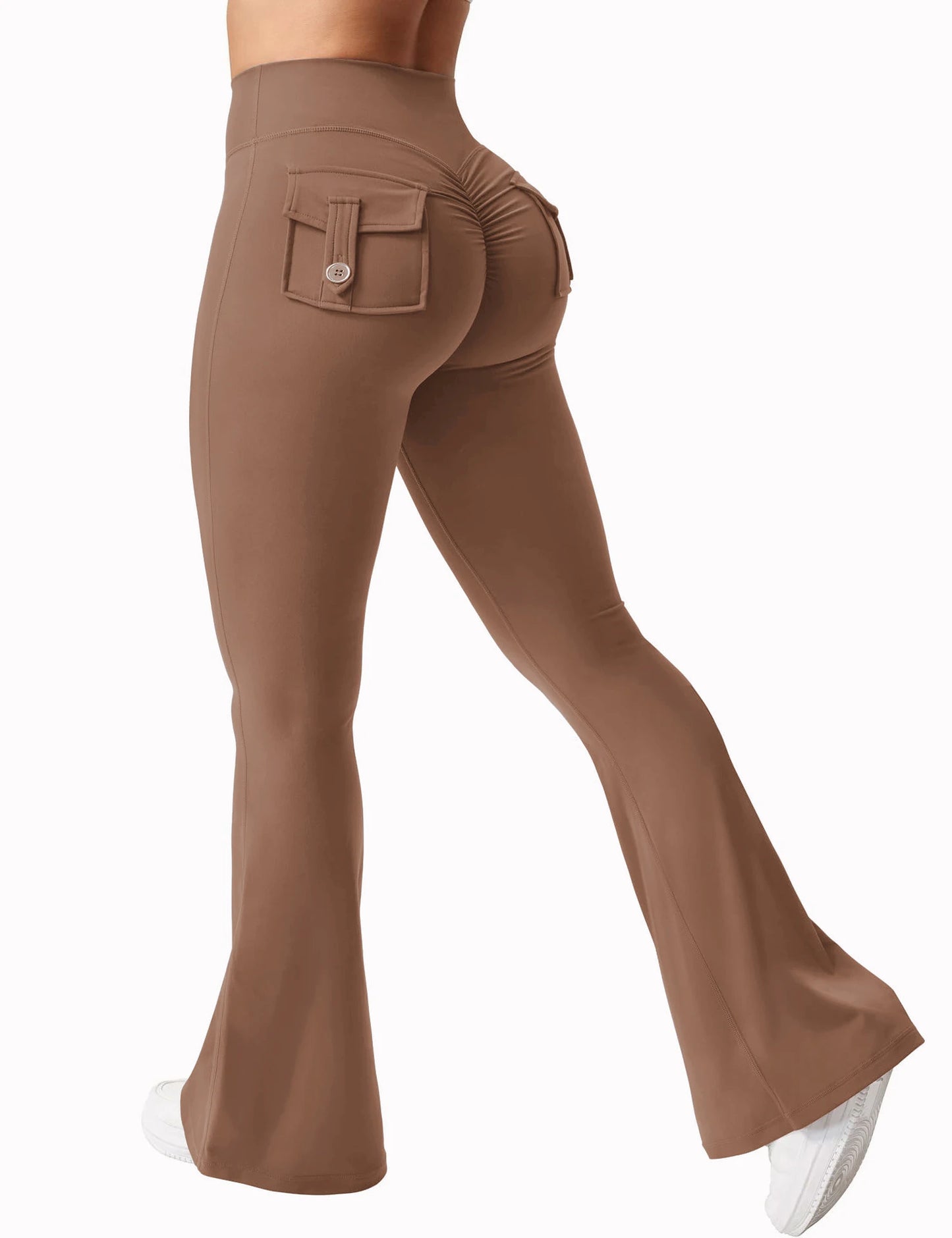 Women's Wide Leg High Stretch Yoga Pants – Naked Feel Compression Leggings with Pockets Style Heaven