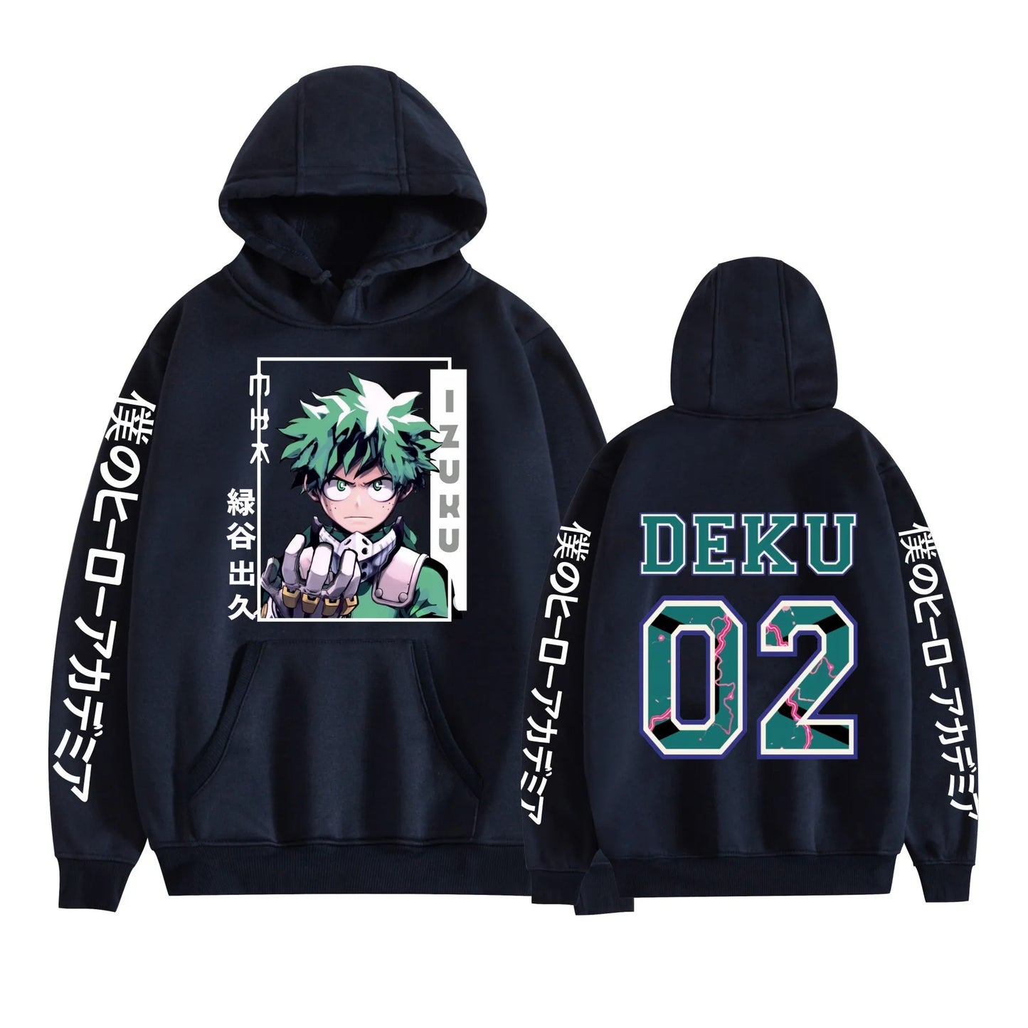 My Hero Academia Midoriya Print Hoodie – High-Quality Casual Streetwear Sweatshirt for Men (Autumn & Winter) - Style Heaven