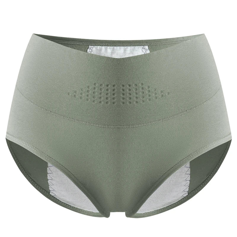 High-Waist Leak-Proof Menstrual Panties – Cotton Plus Size Period Briefs (L-4XL)