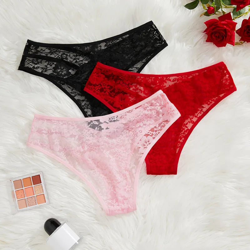 Lace Floral Sexy Panties – Low Waist Mesh Underwear for Women Style Heaven
