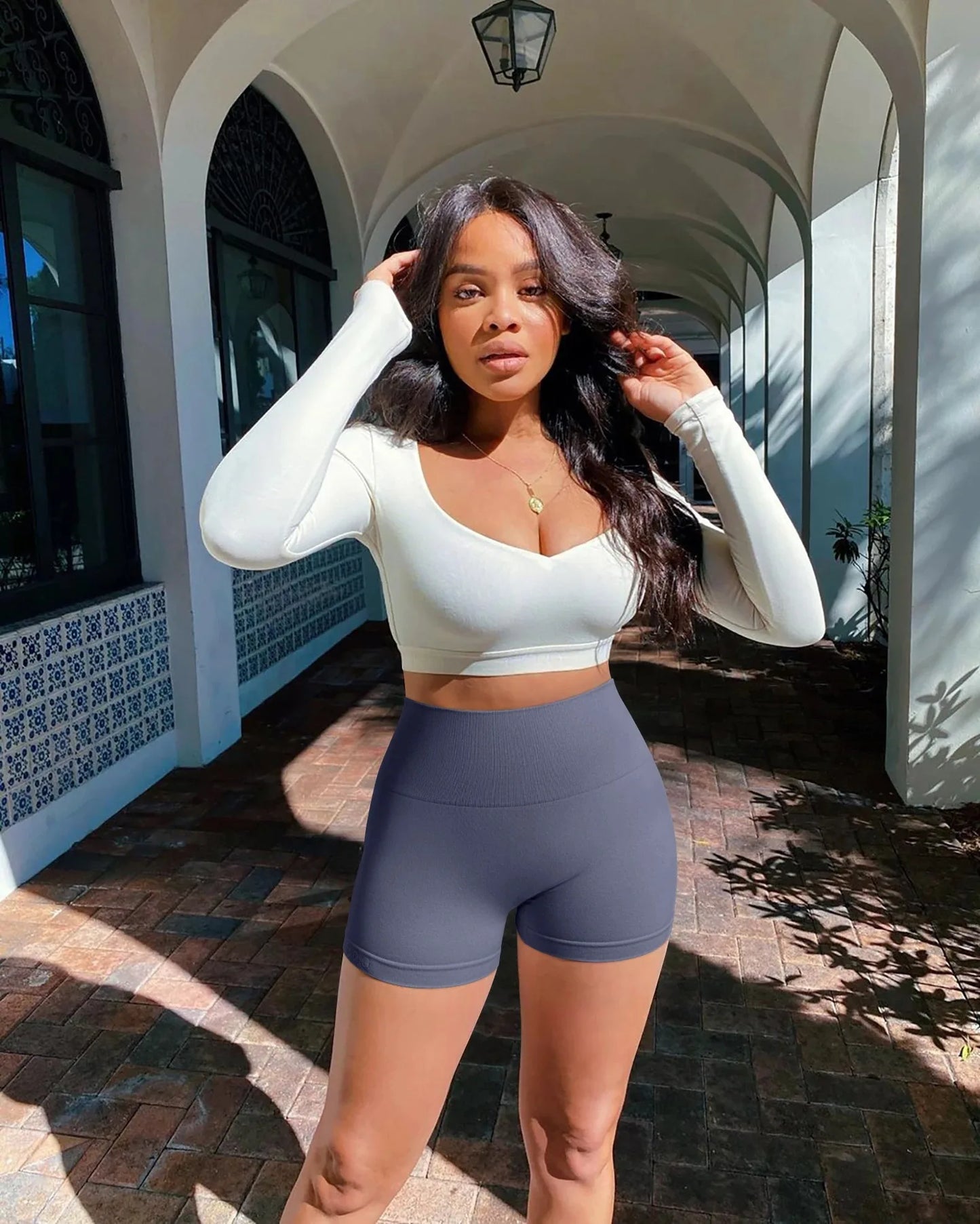 Women's Seamless High-Waisted Yoga Shorts – Summer Hip Lift No-Line Sports Activewear Style Heaven