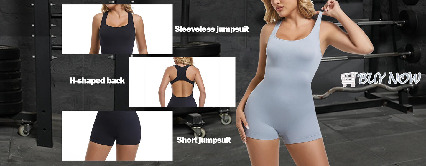 Women’s Sexy Backless Yoga Jumpsuit – Solid Color Cross Bodysuit for Fitness & Gym Style Heaven