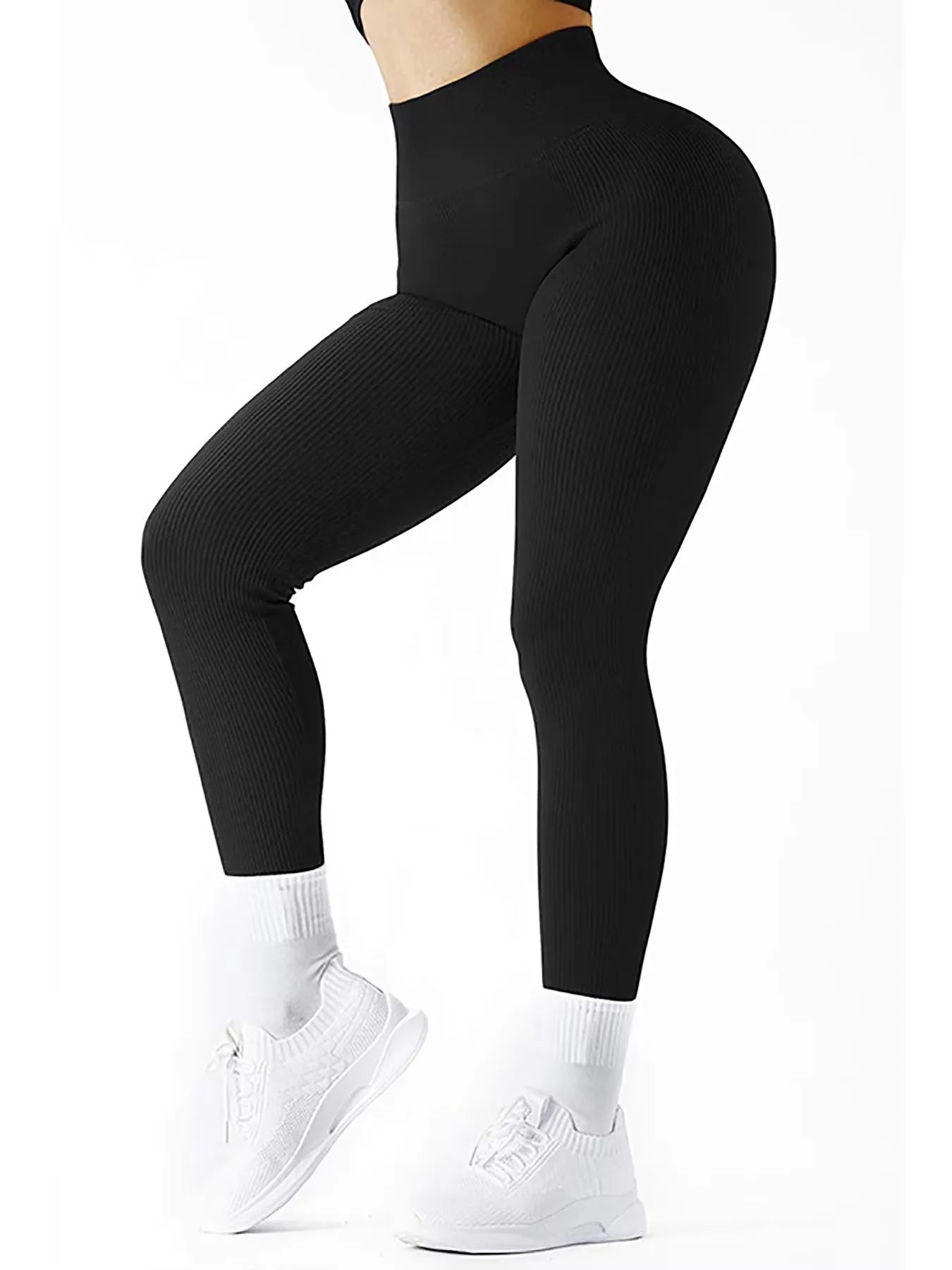 Women's Thread Knitted Seamless Leggings – High Waist, Slim Fit, Hip-Lifting Yoga & Gym Pants Style Heaven