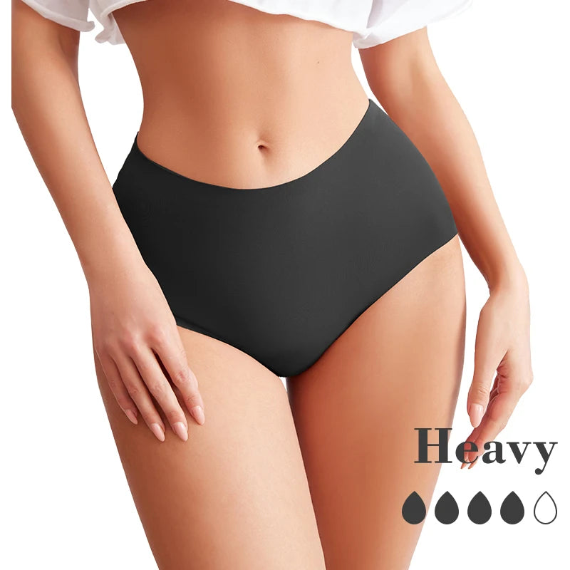 Mid-Rise Seamless Menstrual Period Panties – 4-Layer Absorbent Leak-Proof Culottes Style Heaven